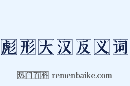 彪形大汉反义词是什么意思的图片